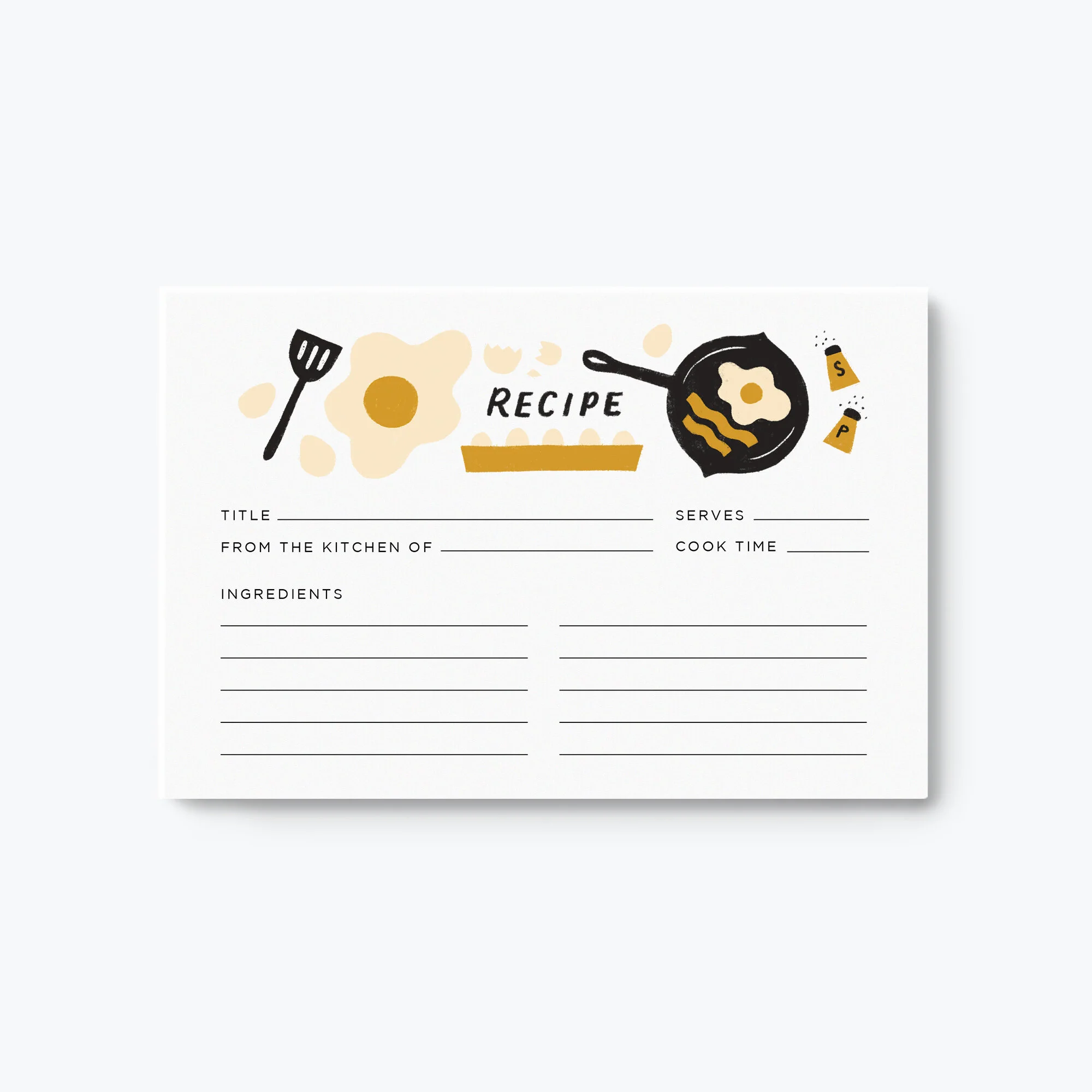Eggs and Bacon Recipe Cards