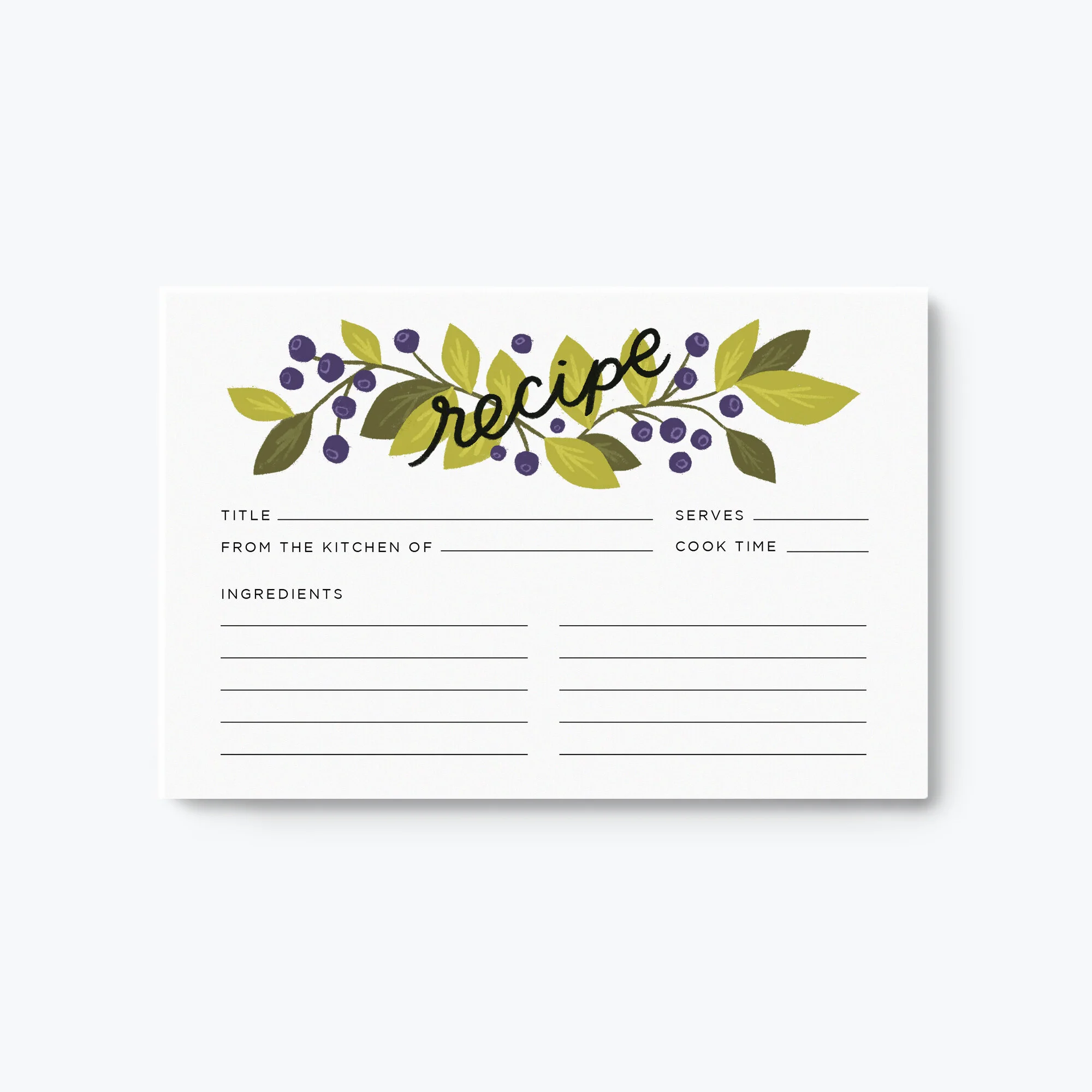 Berry Recipe Cards