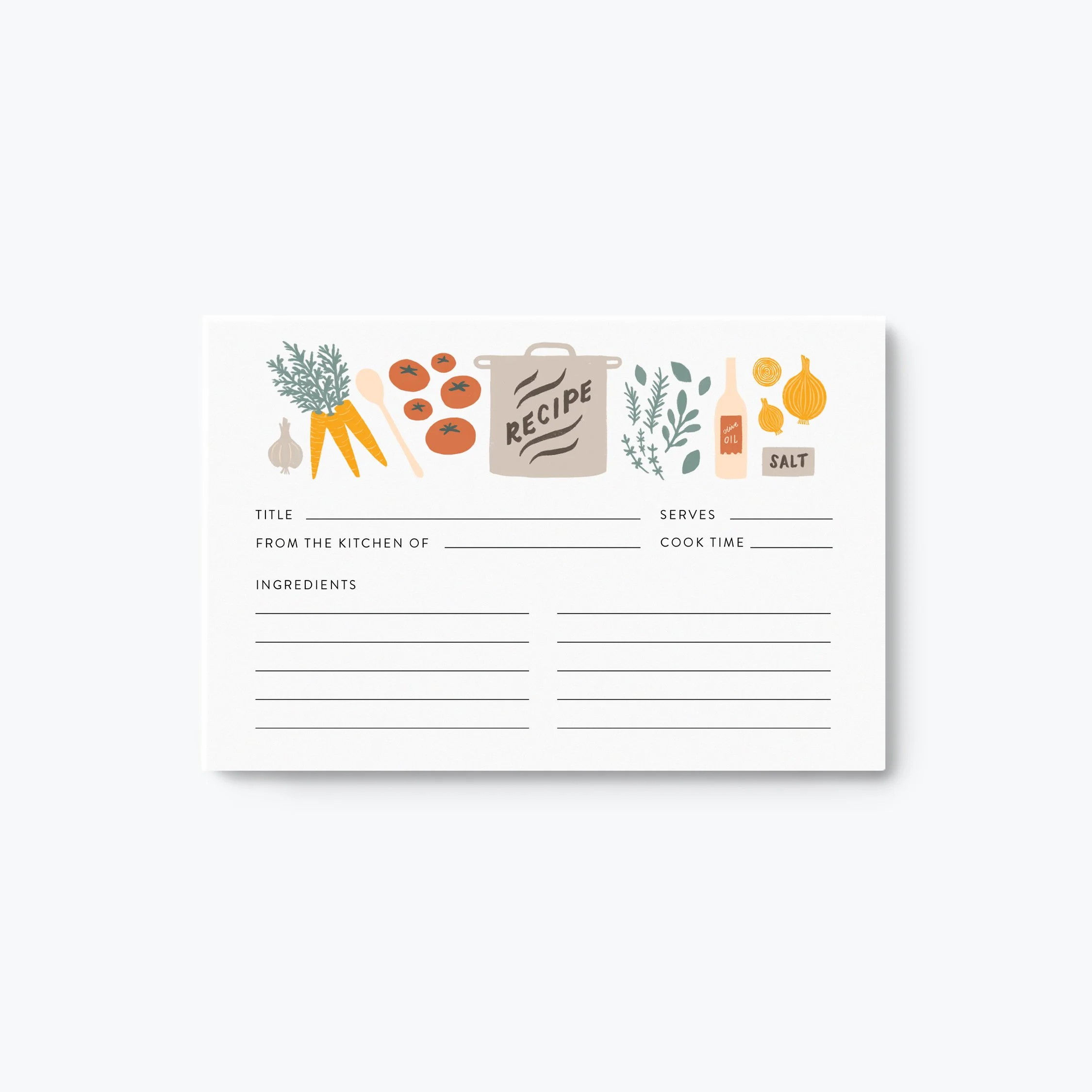 Cooking Recipe Cards