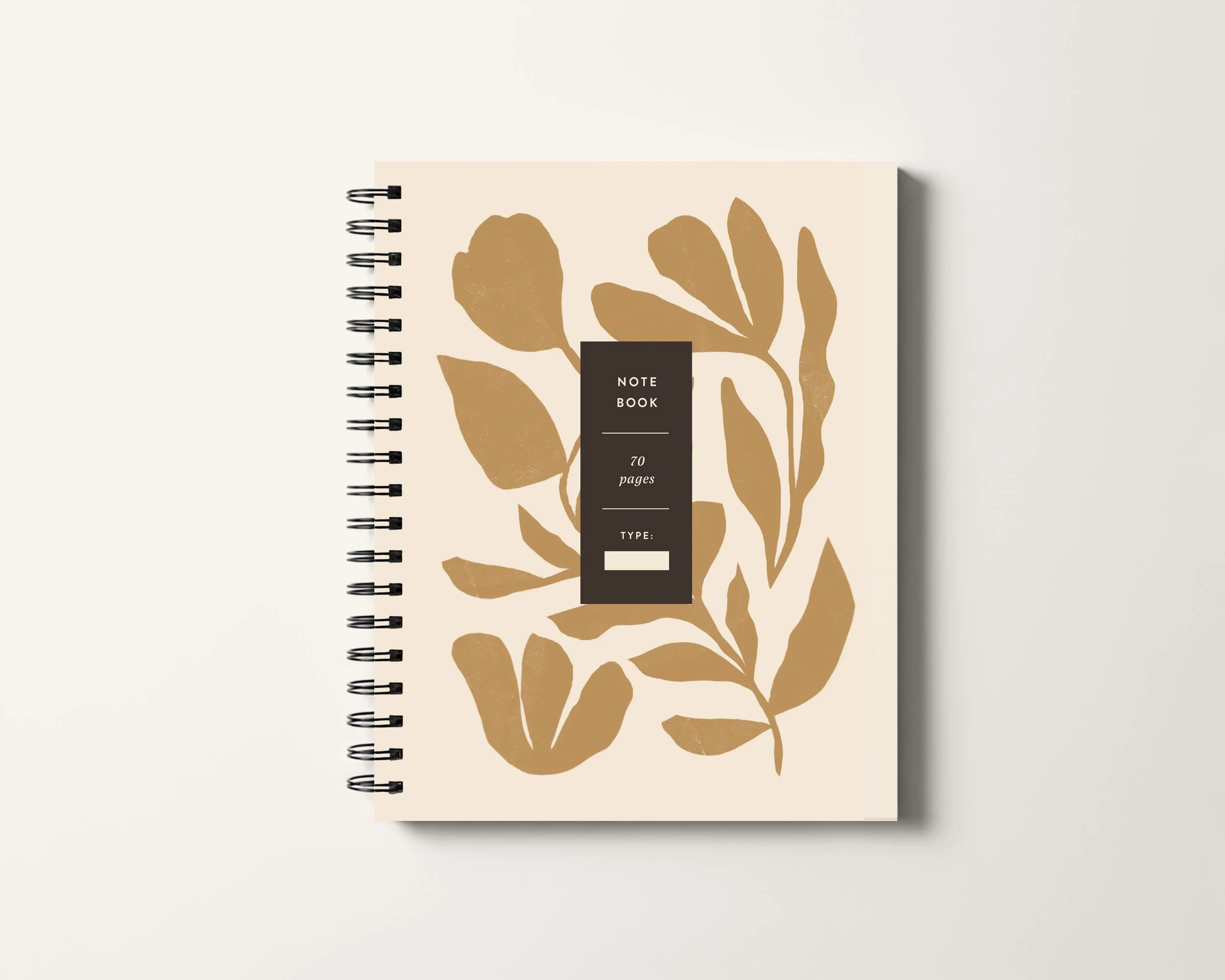 Gold Foliage Large Notebook