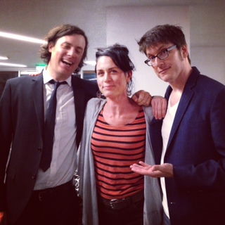 Kinda trying to keep it together for the photo.. (L-R: Brendan Francis Newnam, me, Rico Gagliano.