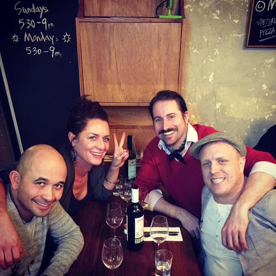 L-R: chef Adam D'Sylva (Tonka, Coda), yours truly, Marty McQuilten (Atticus Finch), Jesse Gerner (Bomba, Añada, Green Park).