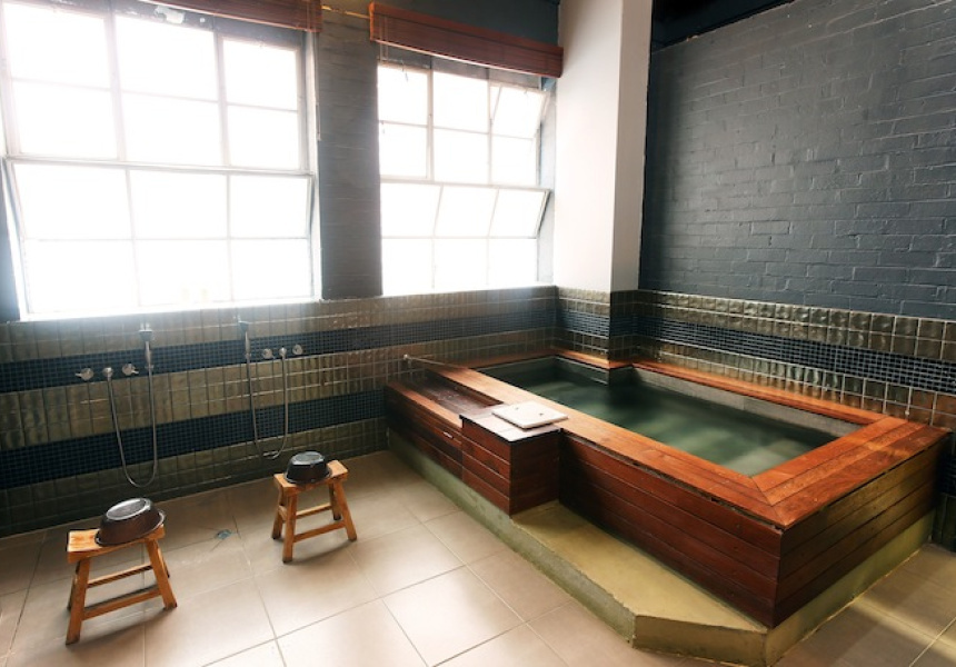 TOP: Peninsula Hot Springs. IMAGE: supplied. BOTTOM: Onsen Ma, Melbourne. IMAGE: Broadsheet