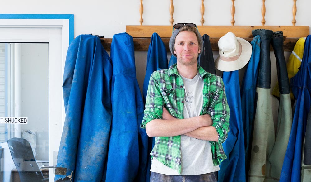 Bruny Island oyster farmer, Joe Bennett. IMAGE: Peter Tarasiuk