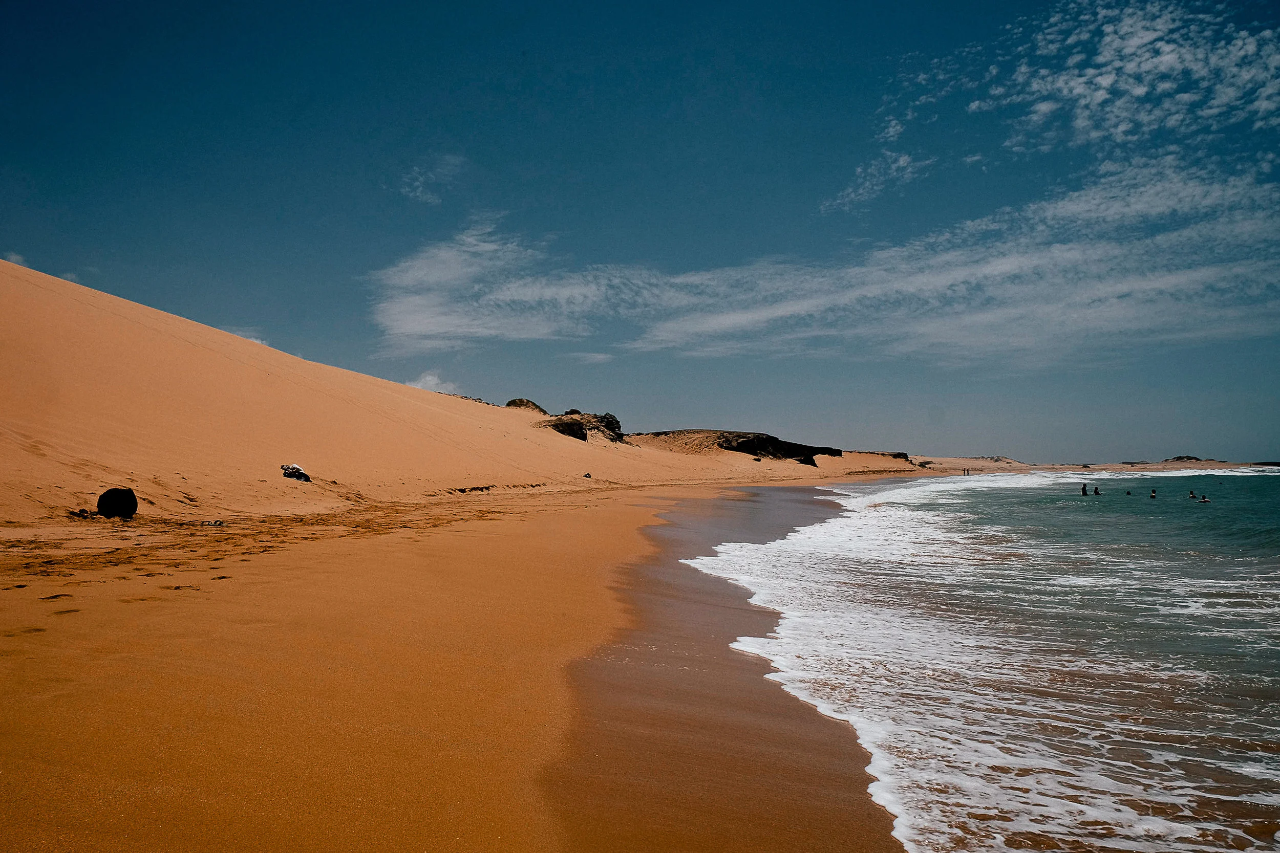 The beach beyond the dunes.
