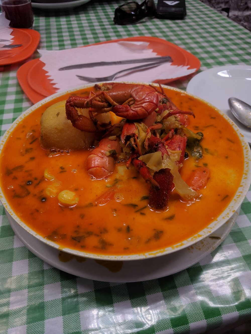 chupe de camarones- crawfish soup