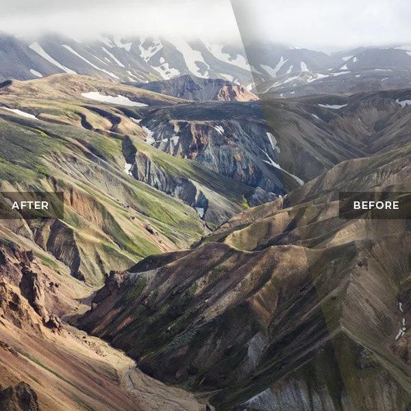Colorful Hills from Landmannalaugar Highlands Iceland
