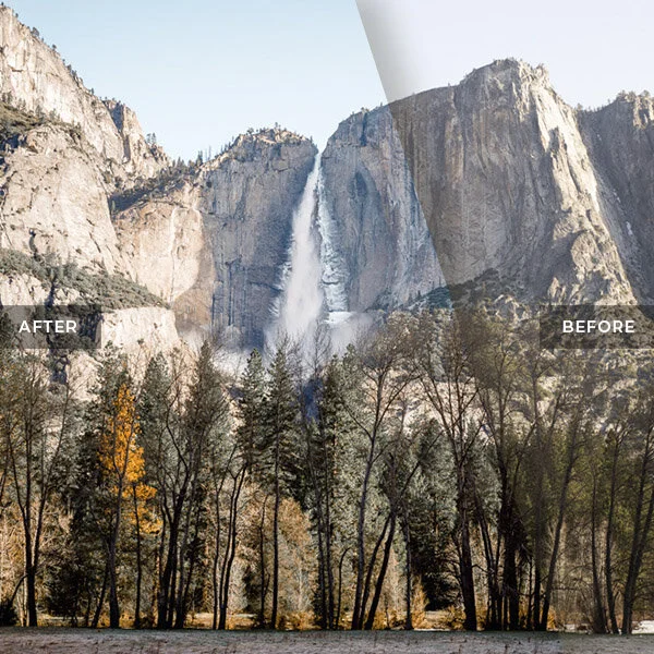 Waterfall in Yosemite National Park USA