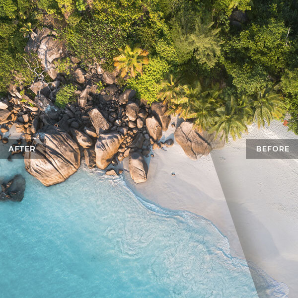 Aerial and Drone Lightroom Presets for Summer and Tropical Landscape Photos  —