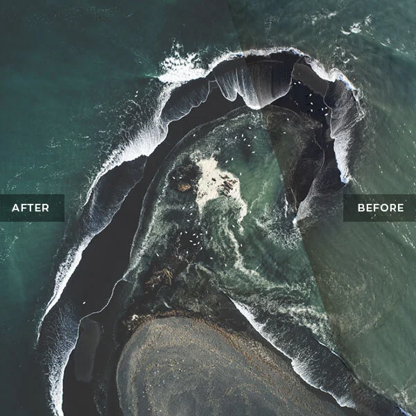 Drone and Aerial Photography from Black Sand Beach