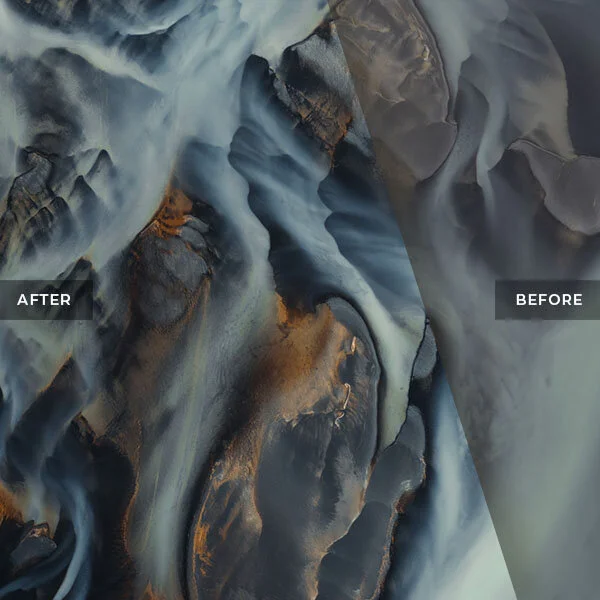 Drone Photography of Glacier River Delta in Iceland