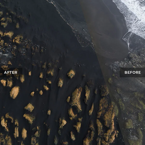 Moody Black Sand Beach in Iceland