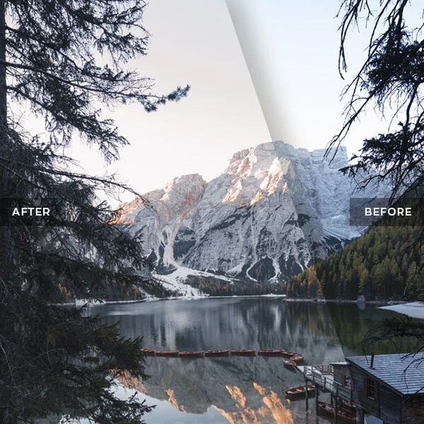 Morning Light at Lago Die Braies - Prager Wildsee Lake 