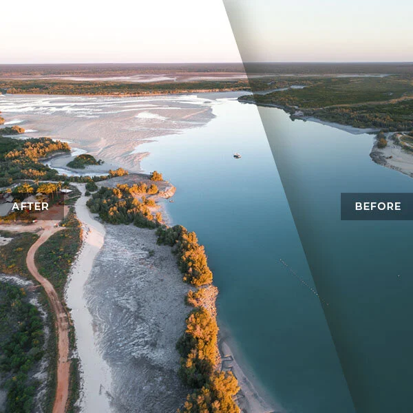 Sunset at River in Australia