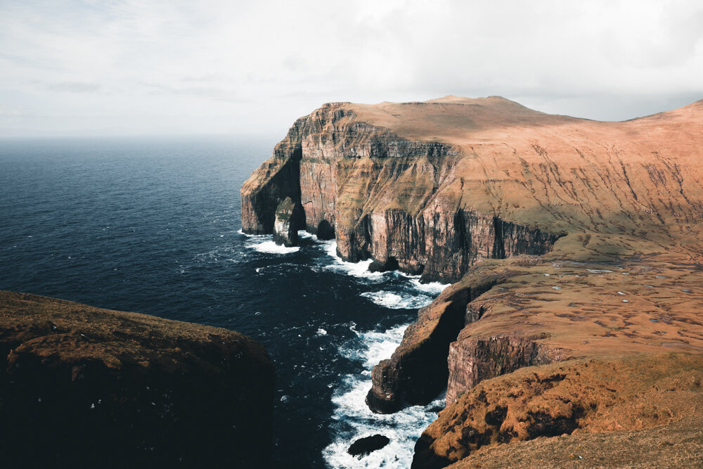 View on Moody Cliffs of The Faroe Islands