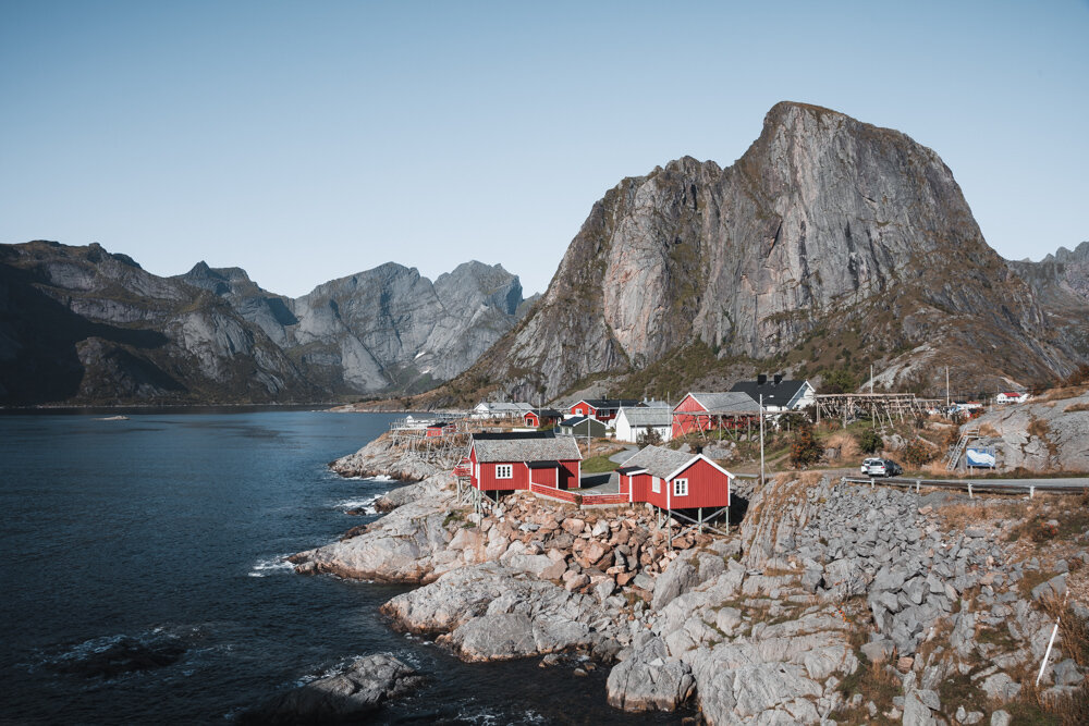 Red Cabin Village in Lofoten Norway
