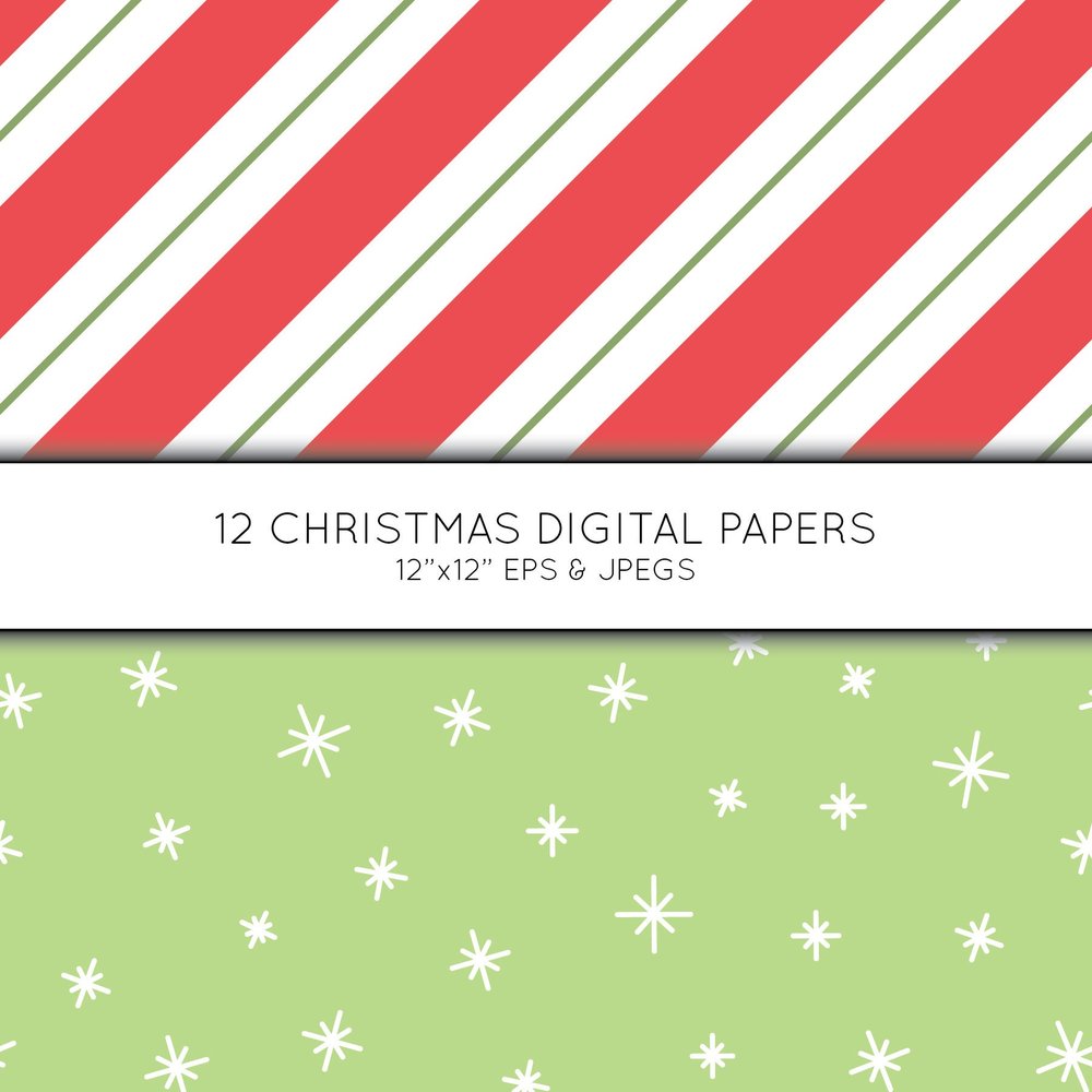 Christmas Scrapbook Paper Download Graphic by denysdigitalshop · Creative  Fabrica