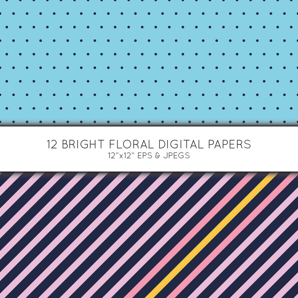 Bright Floral Paper Pack