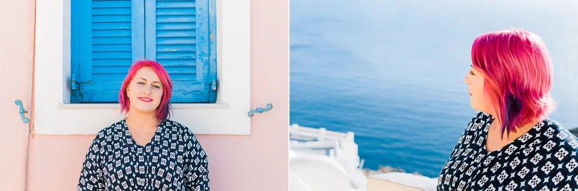 Ellie Burscough Personal Branding Shoot Santorini Becky Rui Australia
