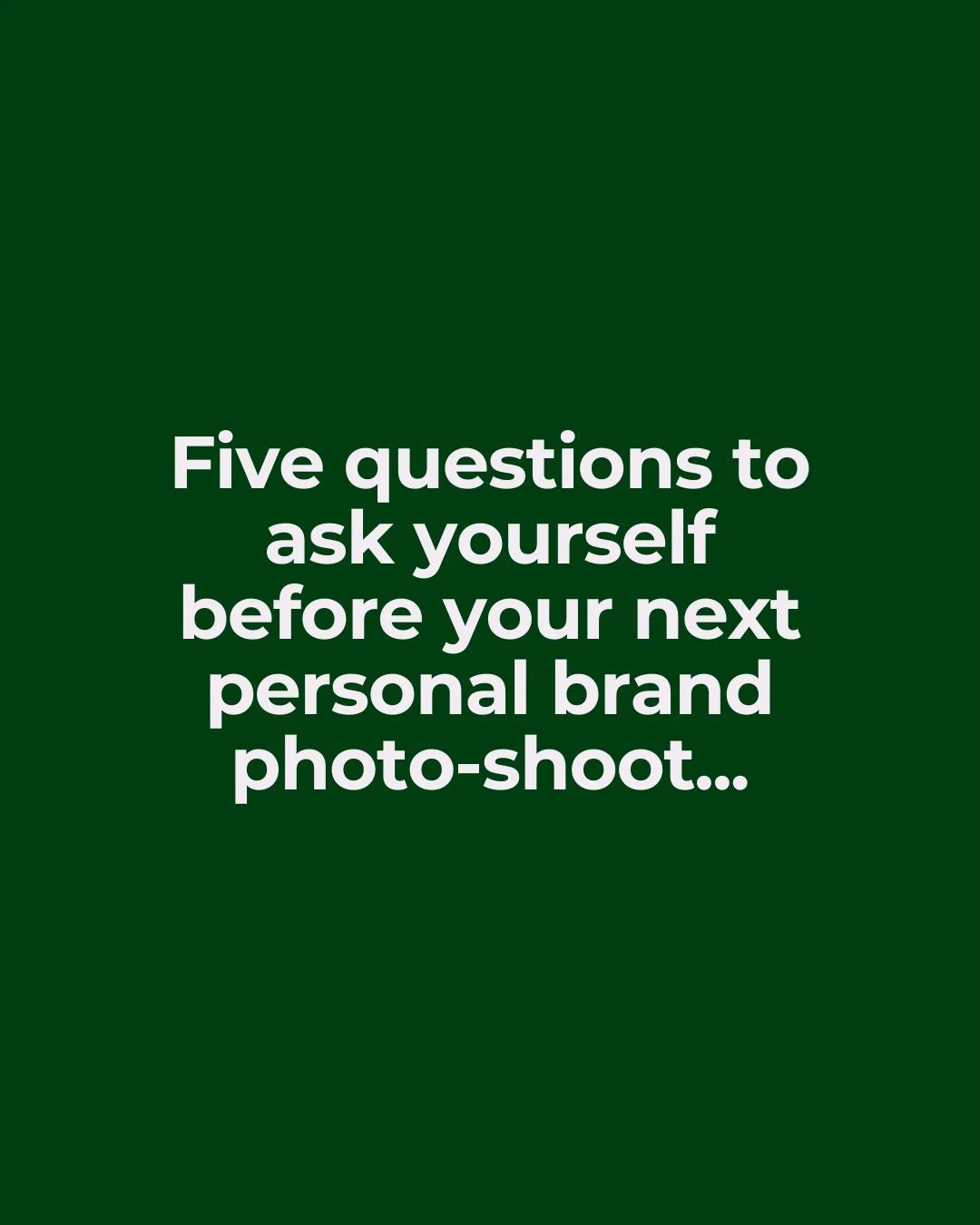 You are not who you were when you had your last photos taken!

Here are 5+ questions to reflect on as you take the learnings from last time, and clarify what&rsquo;s going to be important about your next set of photos.

These are great to journal on 
