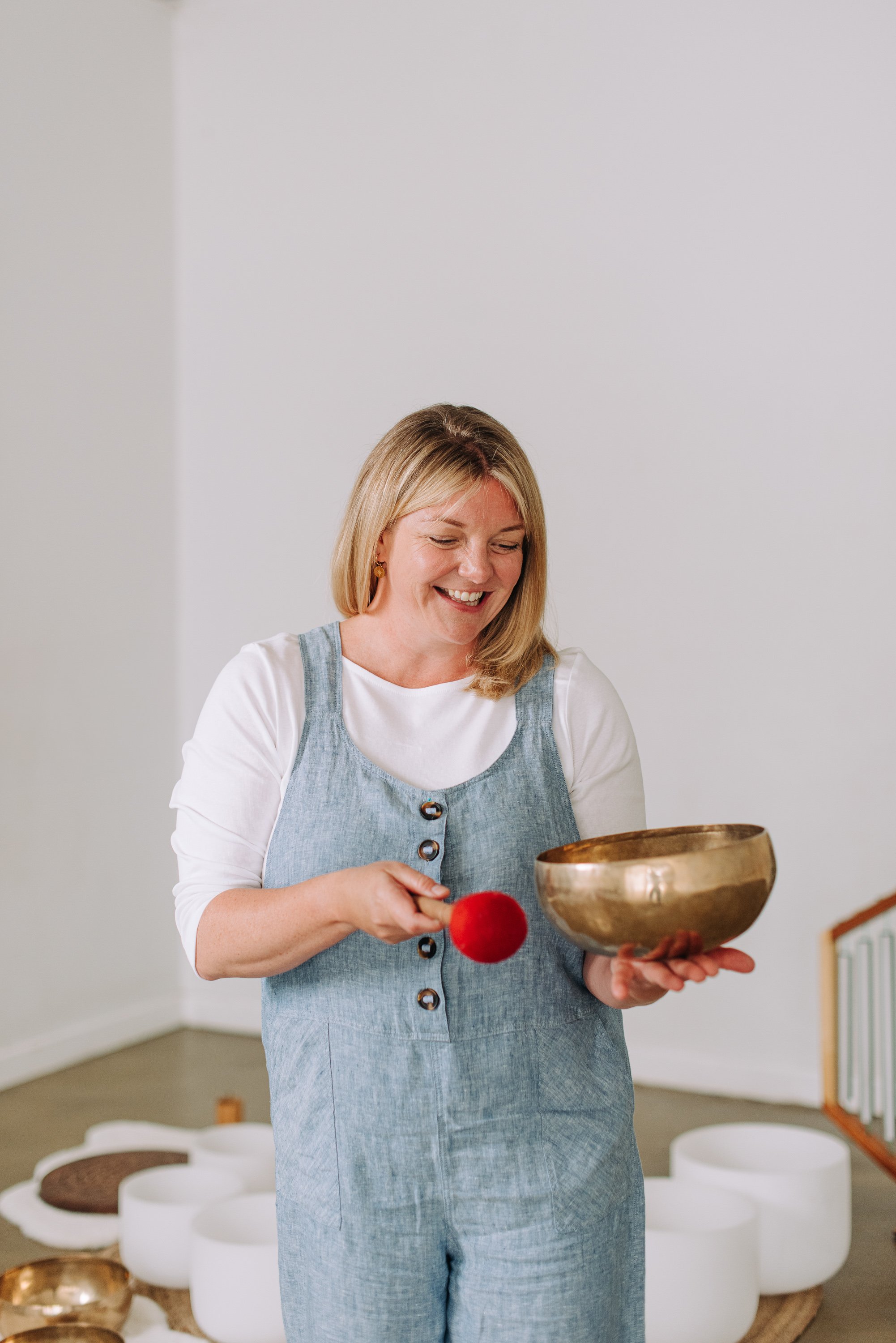 Bristol personal branding photography with Becky Rui. Photos of sound and rest facilitator