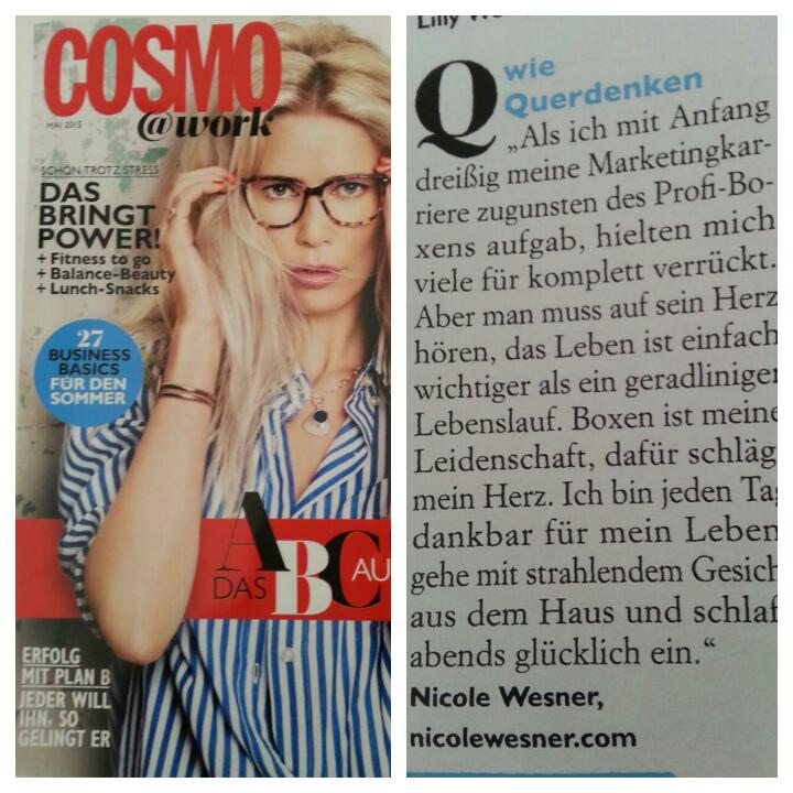  Links: Titelblatt Cosmo@Work; Ausgabe Mai 2015; Rechts: Cosmo@Work; Ausgabe Mai 2015; Seite 10