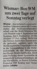 Ostseezeitung 8/9. August 2015