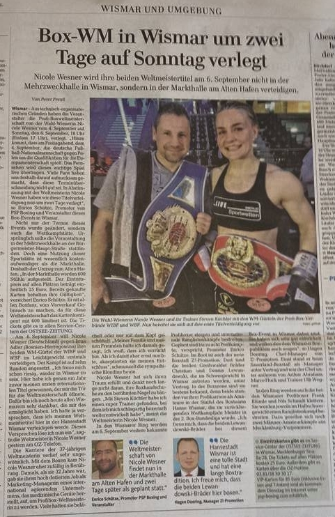 Ostsee-Zeitung 8./9. Augst 2015