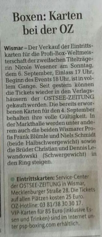 Ostsee-Zeitung 13. August 2015