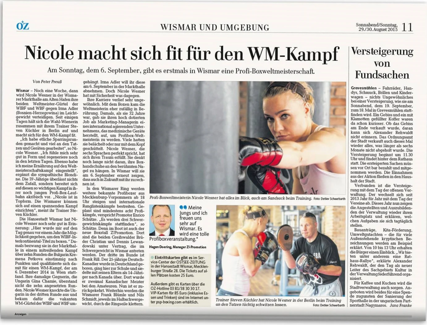 Ostsee-Zeitung 30.8.2015