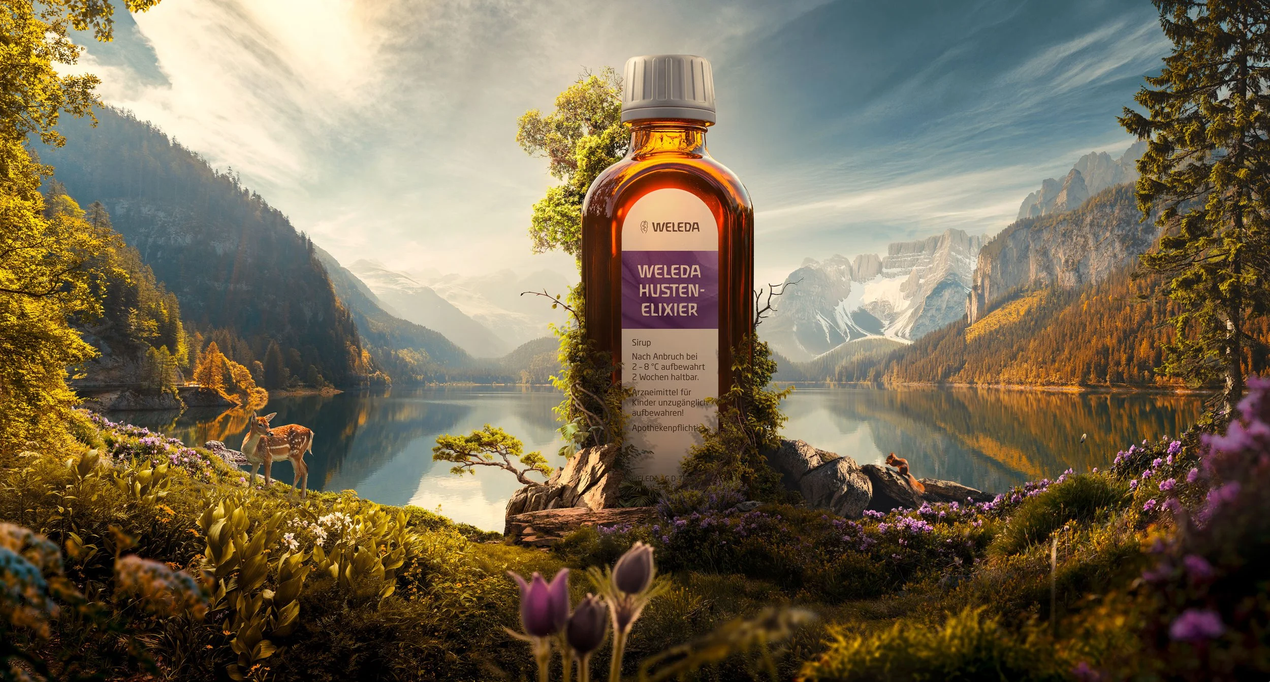 dieses Bild durften wir für unseren Kunden Weleda retuschieren.