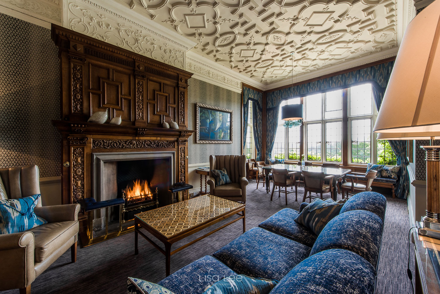 interior photography - Wilton Carpets @ Bovey CAstle, DEVon
