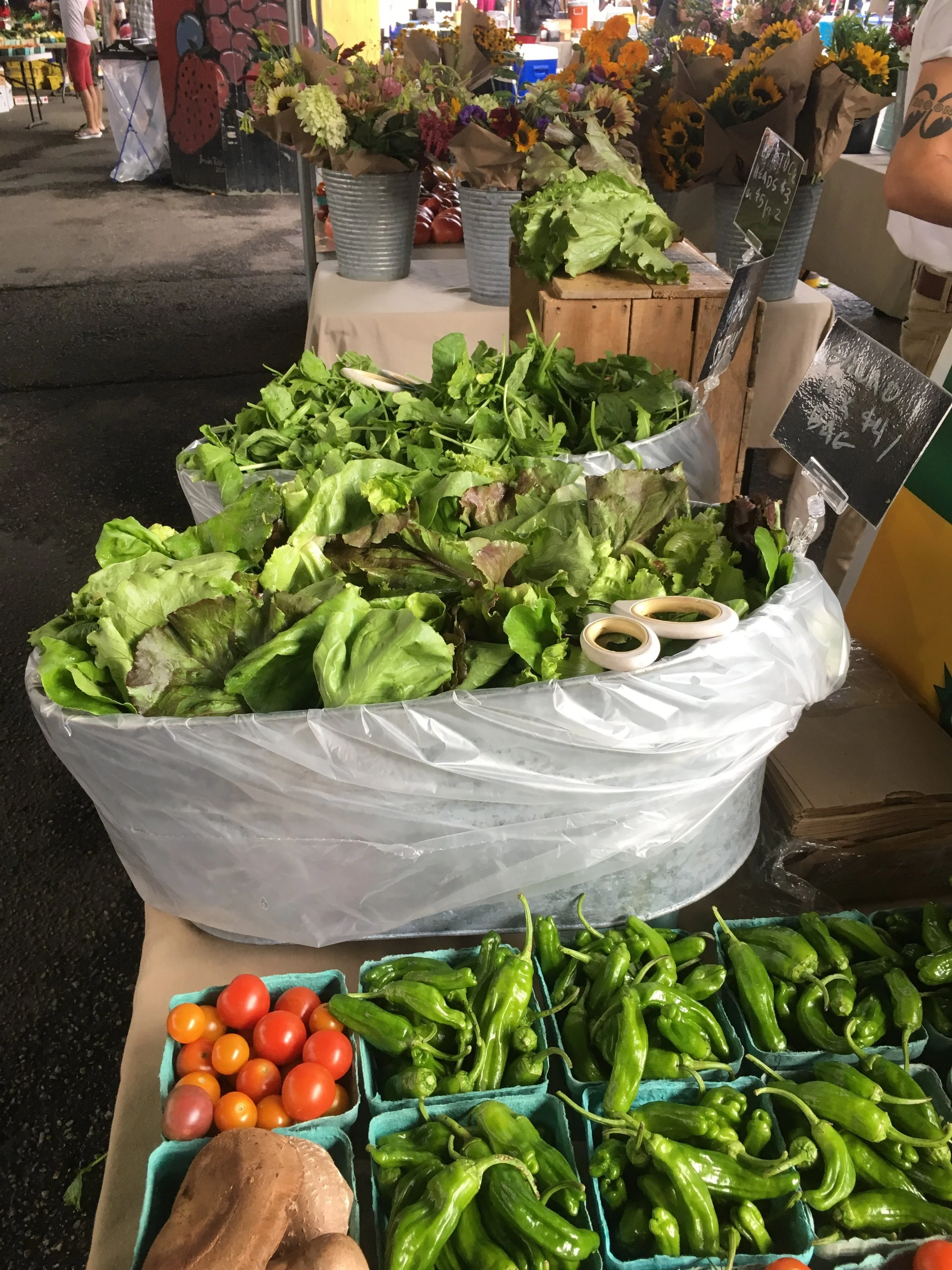 Our market stand is overflowing with abundance these days.