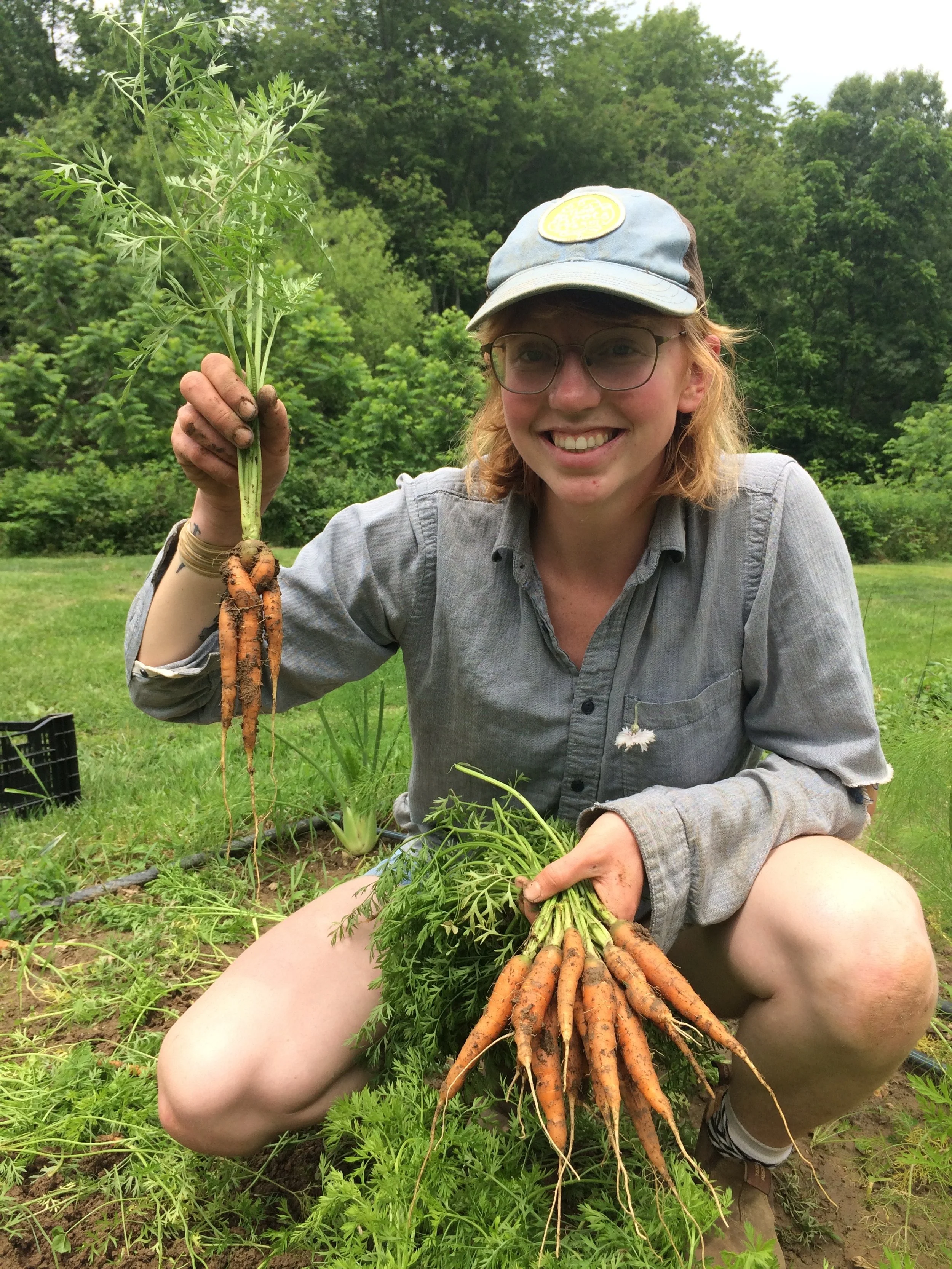 Meg and carrots, 2018