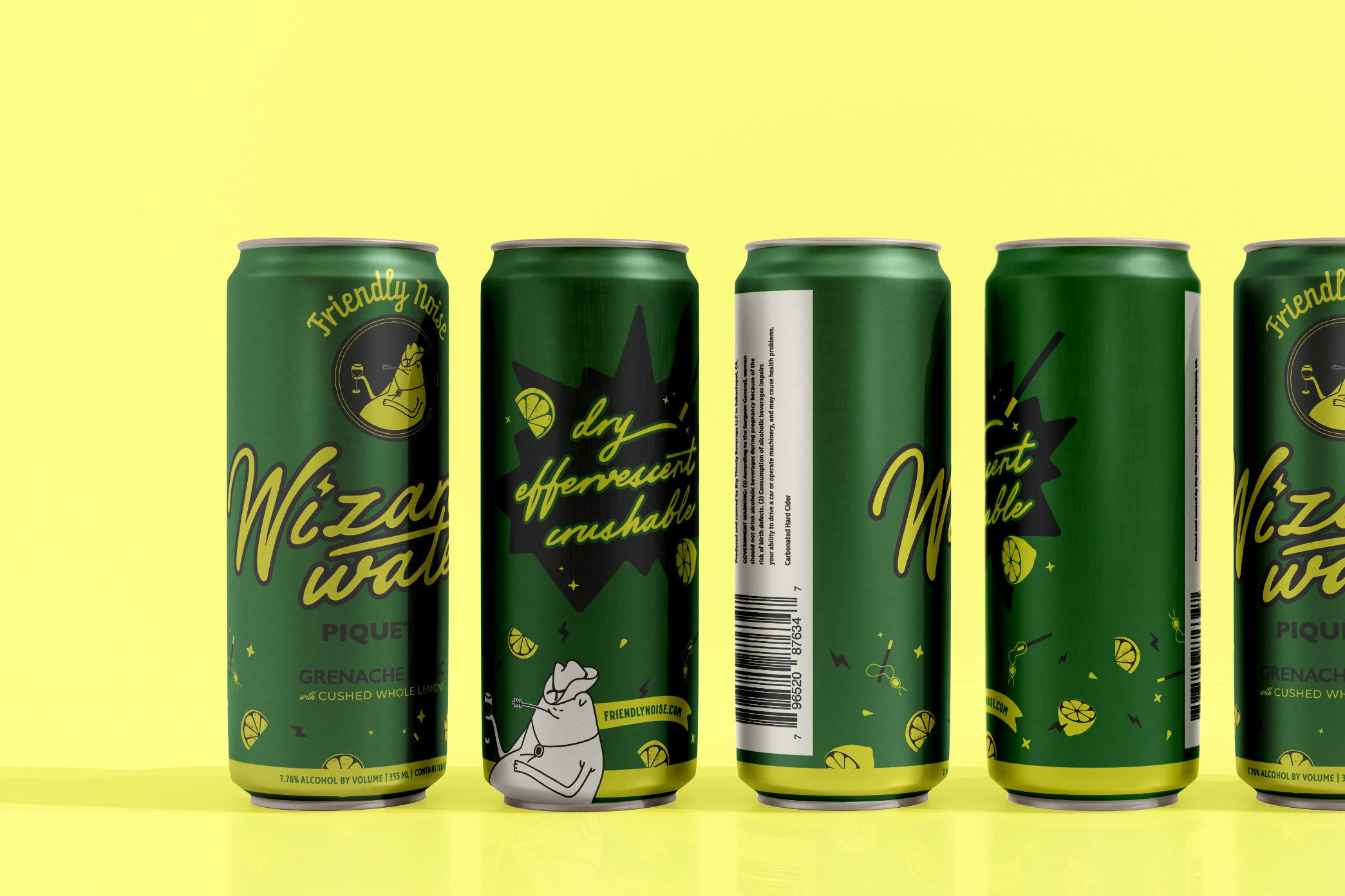 Label Design : Friendly Noise, Wizard Water