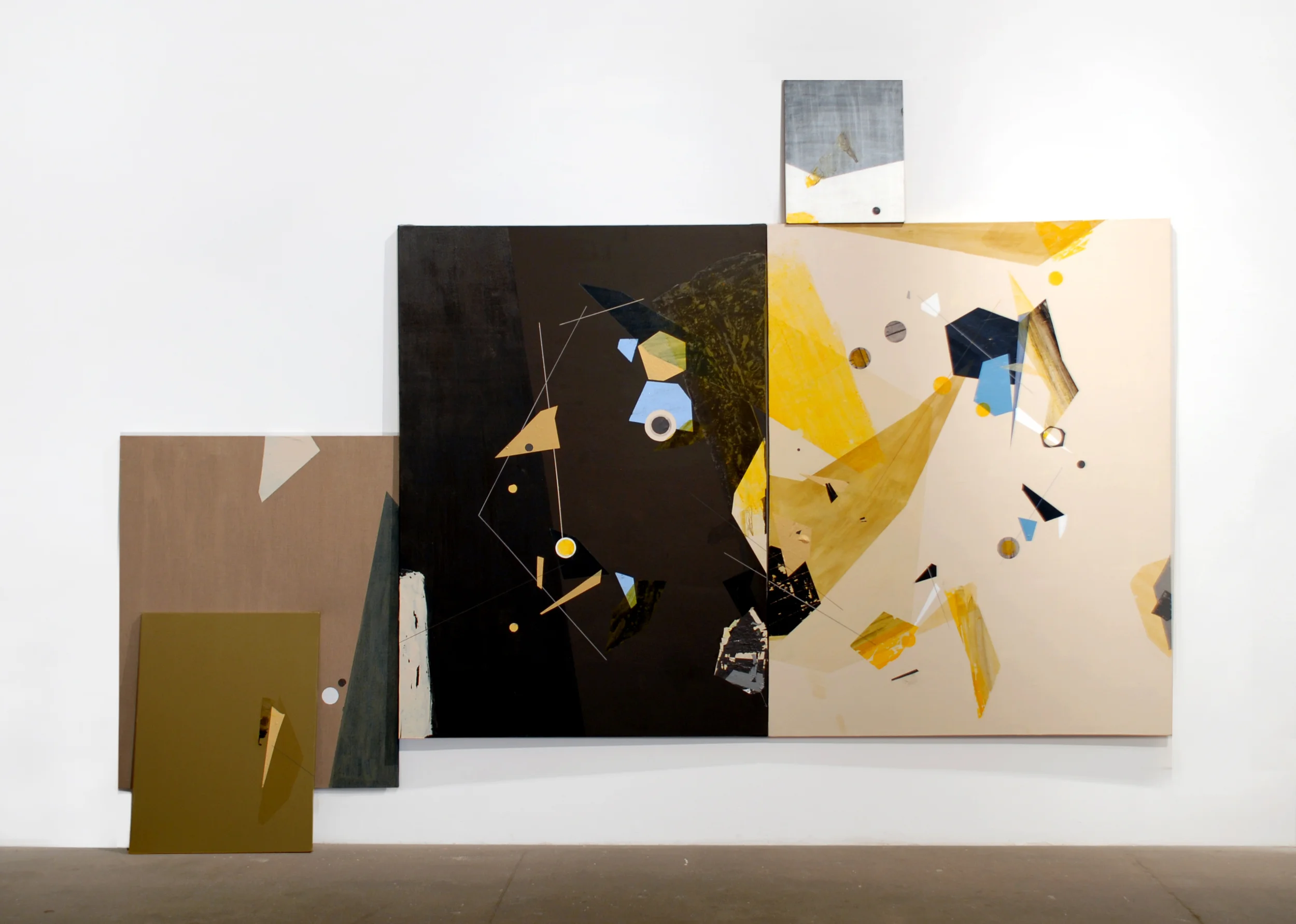 Structures of Possibility , 2011, Collaged acrylic and ink on canvas