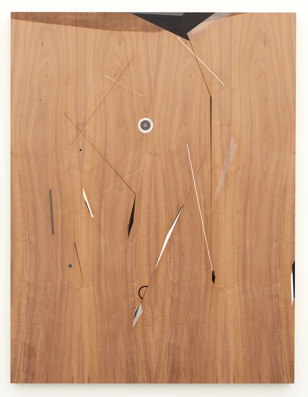 Mahogany Machine Systems Laboratory Of Abstraction - 2015 - Various inks and Acrylic paint on mahogany - 46 x 60 in.