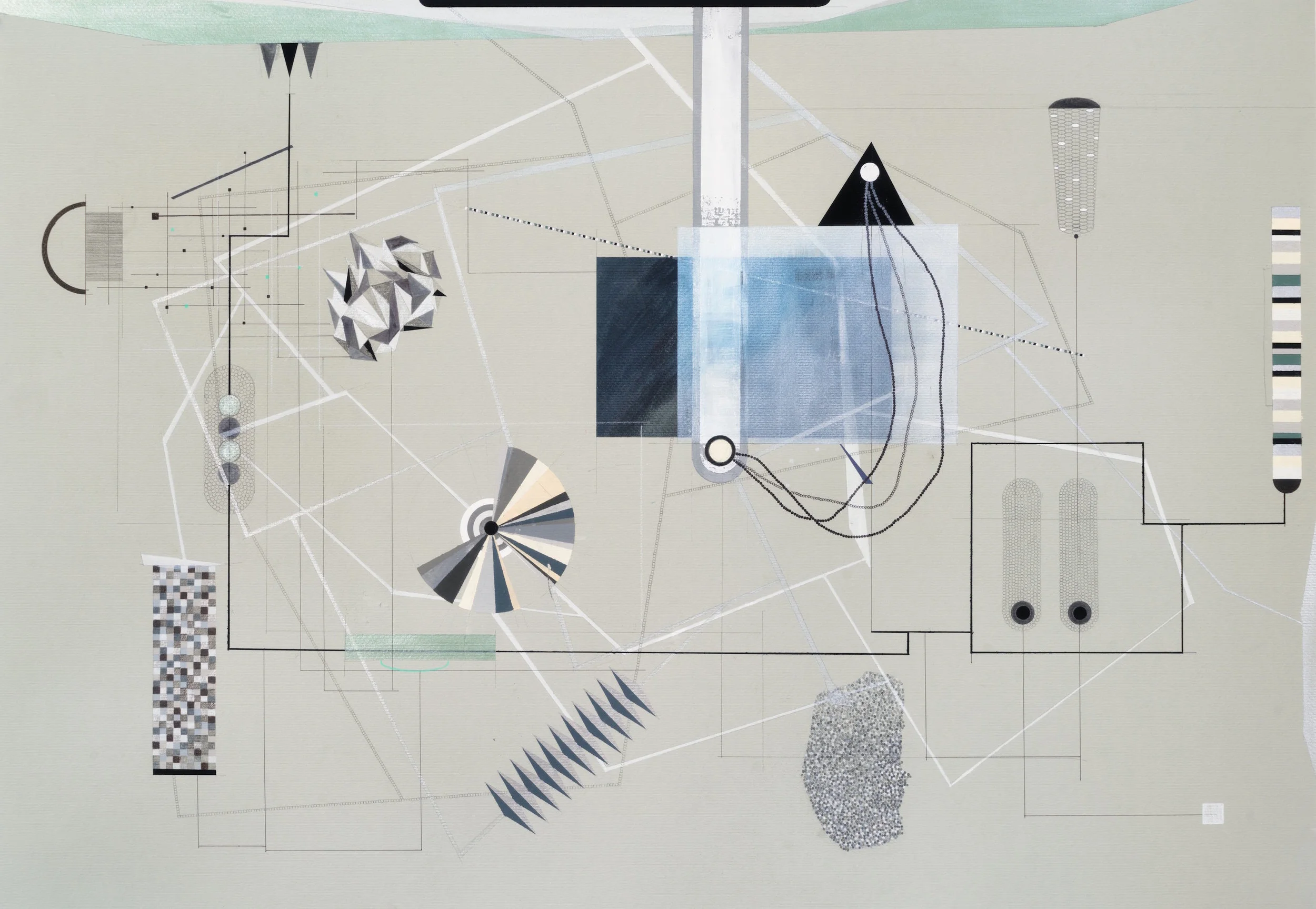 A System of Detection for Deeper Understanding - 2016 - Gouache, ink, colored pencil, graphite and pastel on Fabriano Murillo paper - 27.5 x 39.5 in.