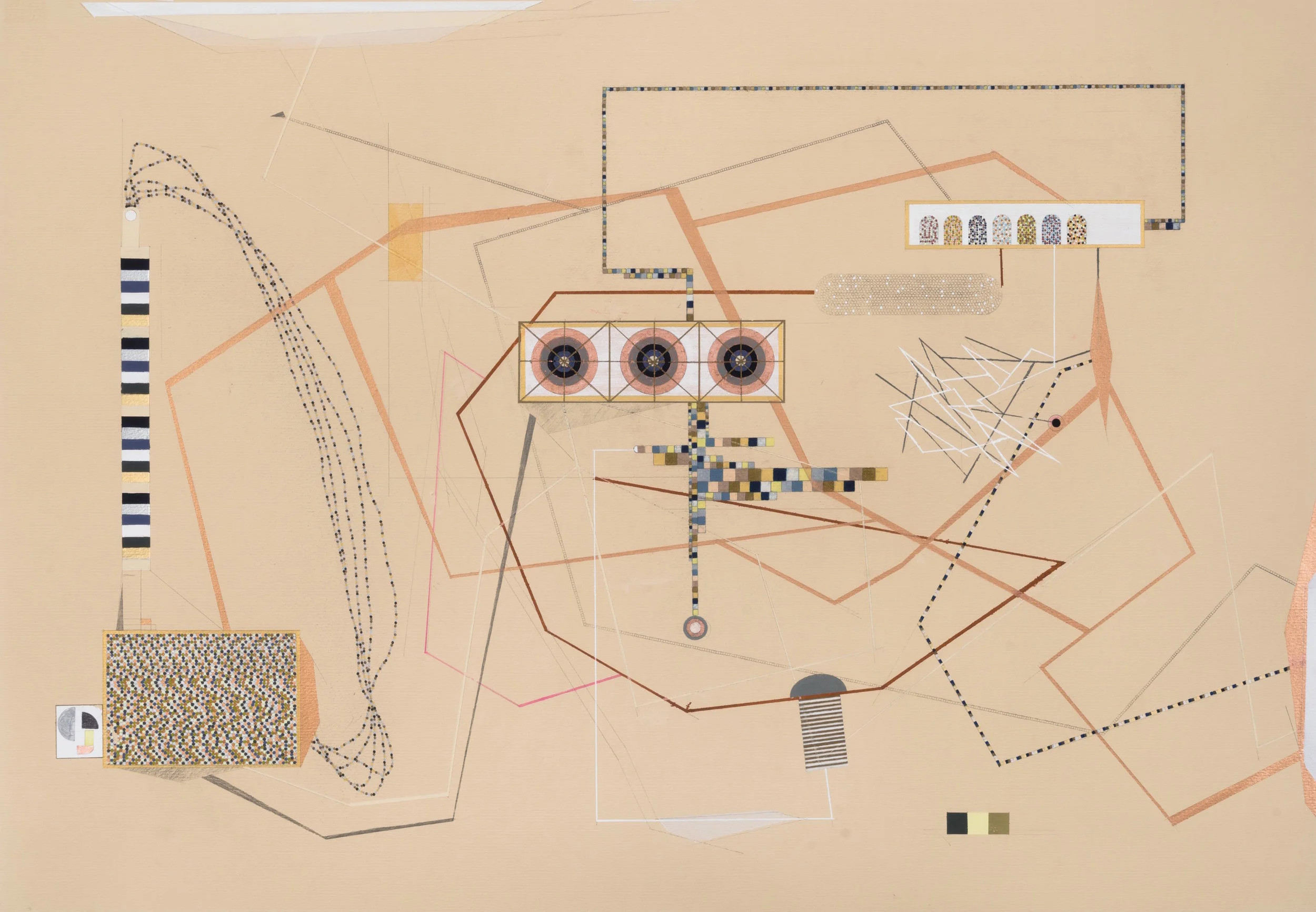 Eeg Aagh Oooh - 2016 - Gouache, ink, colored pencil, graphite and pastel on Fabriano Murillo paper - 27.5" x 39.5"