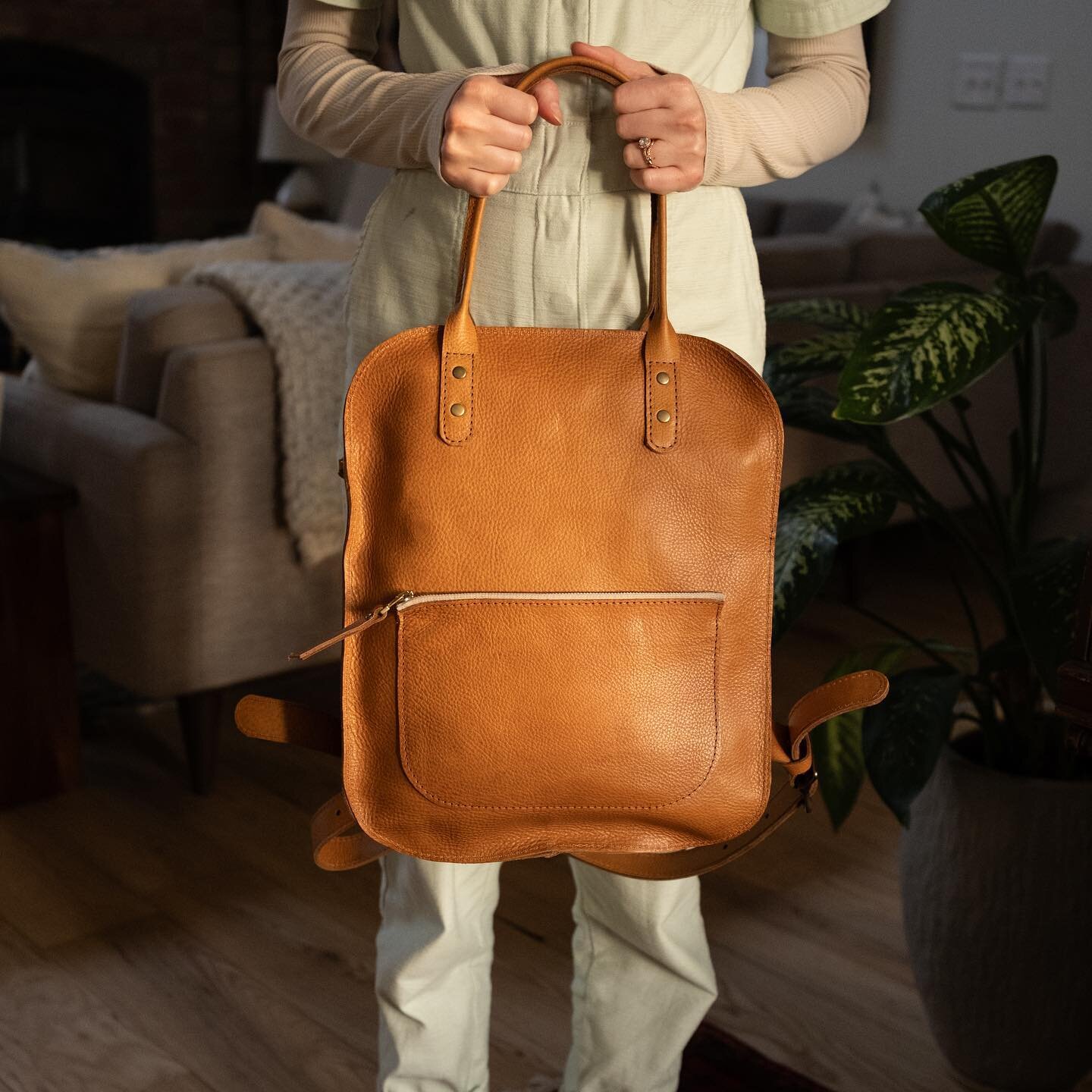 Our Melissa Backpack in Sedona is ready for your spring and summer travels. 🌅

This bag was designed and crafted by our leather team to be soft and comfortable, yet durable and ready for the road! 

Features: 
- Adjustable straps
- One inside pocket