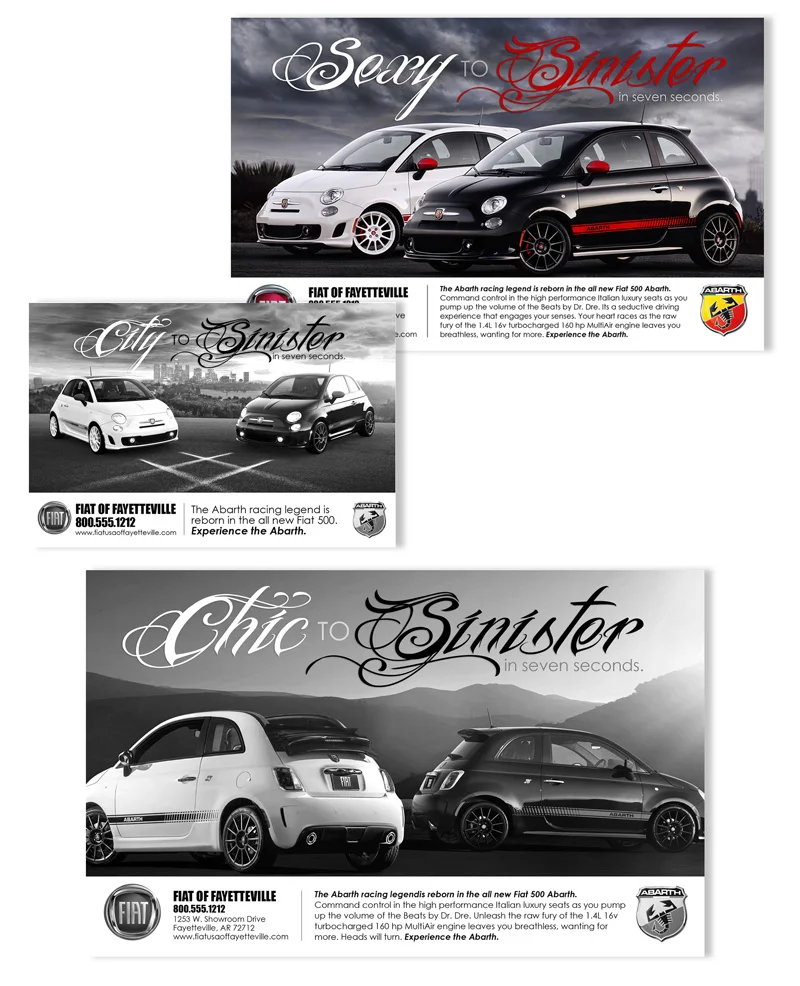 Fiat 500 Abarth Print Ad Campaign