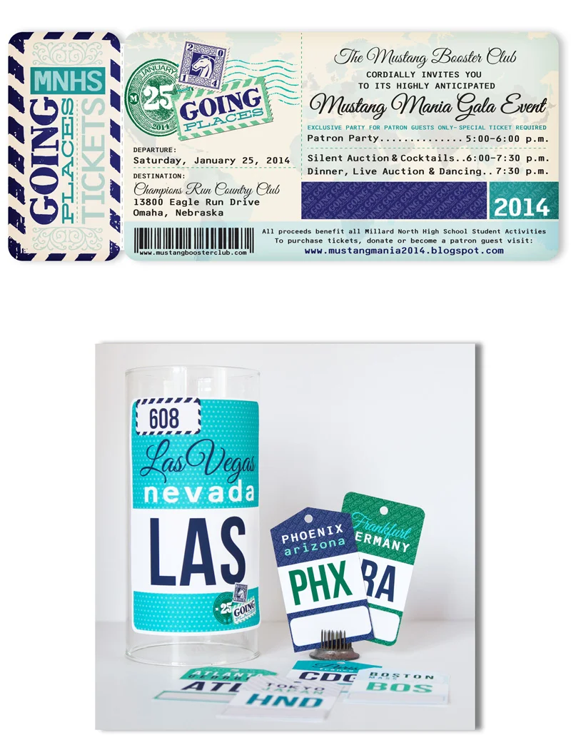 Travel Themed Invitation and Party Decor
