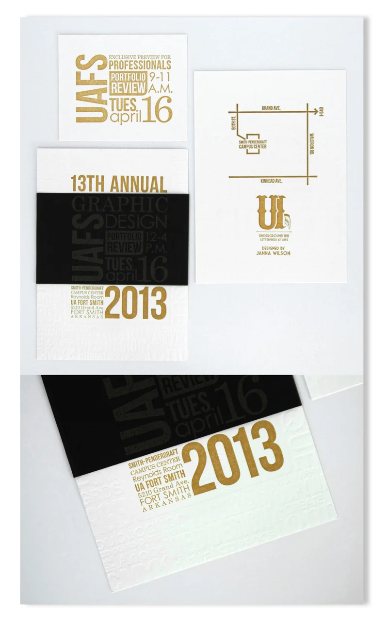 Letterpress Portfolio Invitation