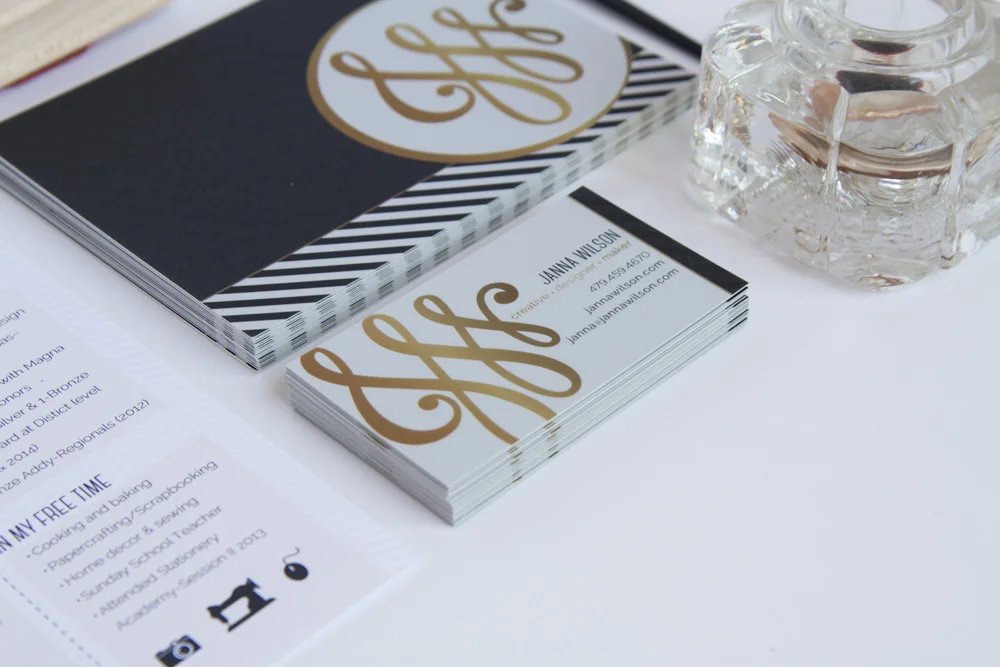 Personal Identity - business cards and notes