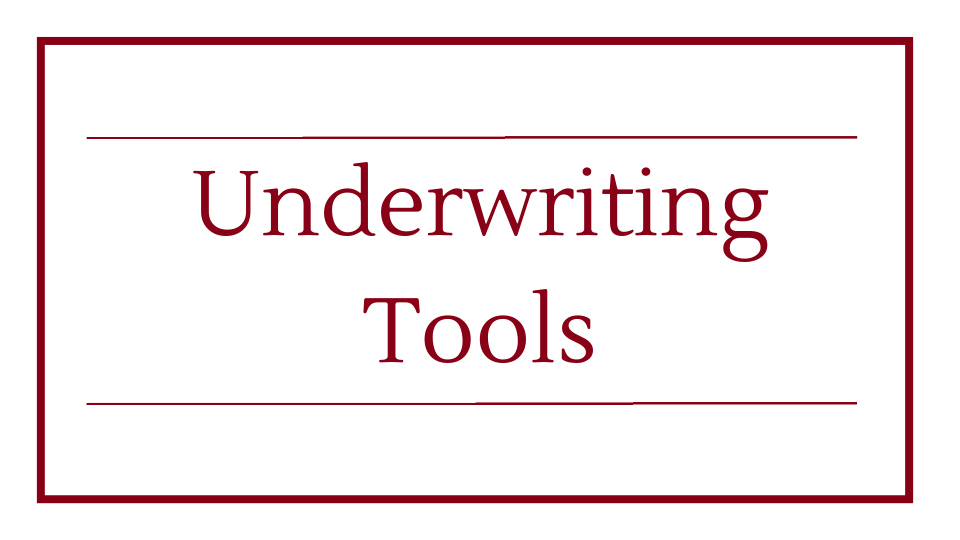 Links to Underwriting tools page.