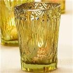 Antique Light Gold Square Votive