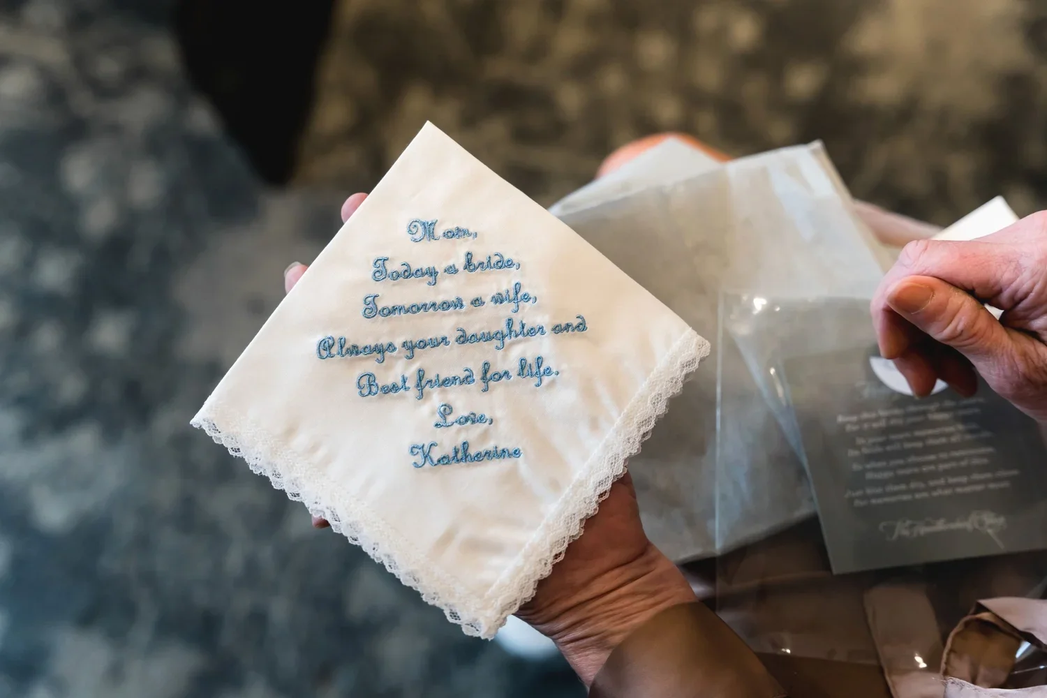 Embroidered Handkerchief Gift for Mother