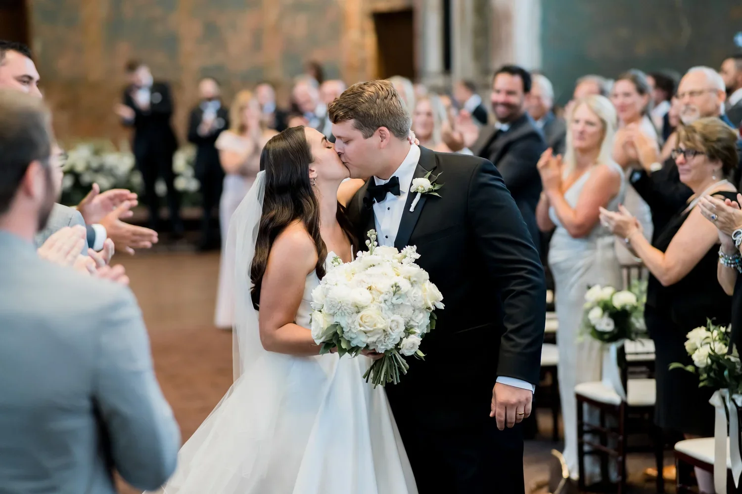 Just Married Celebration Kiss