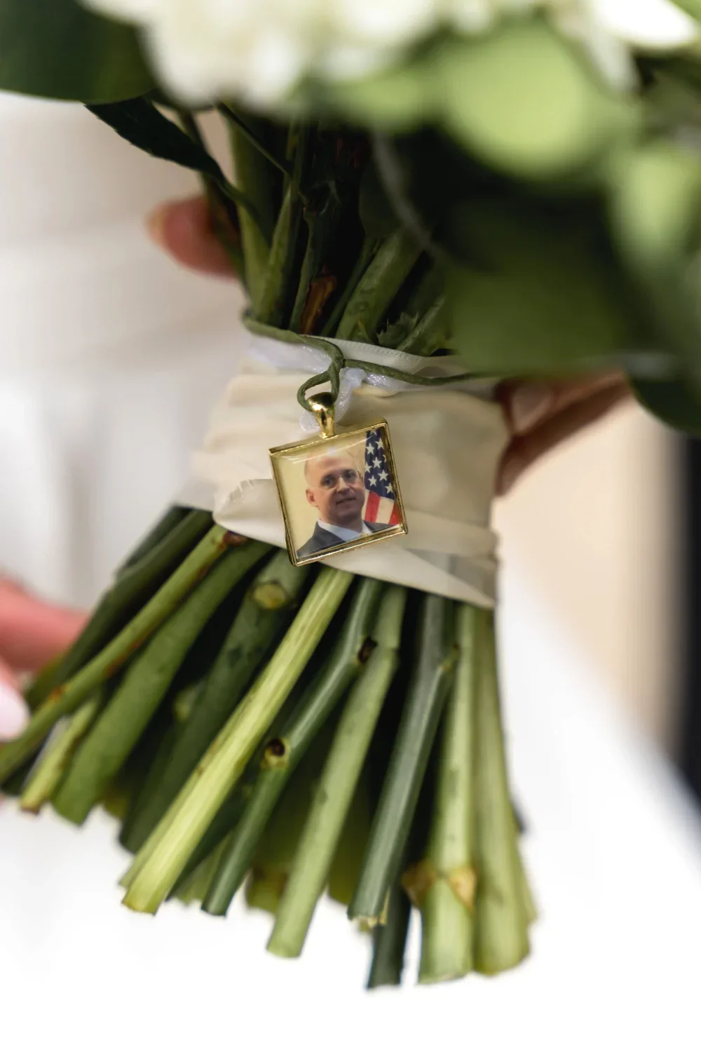 Bouquet Wrapped with Photo Charm