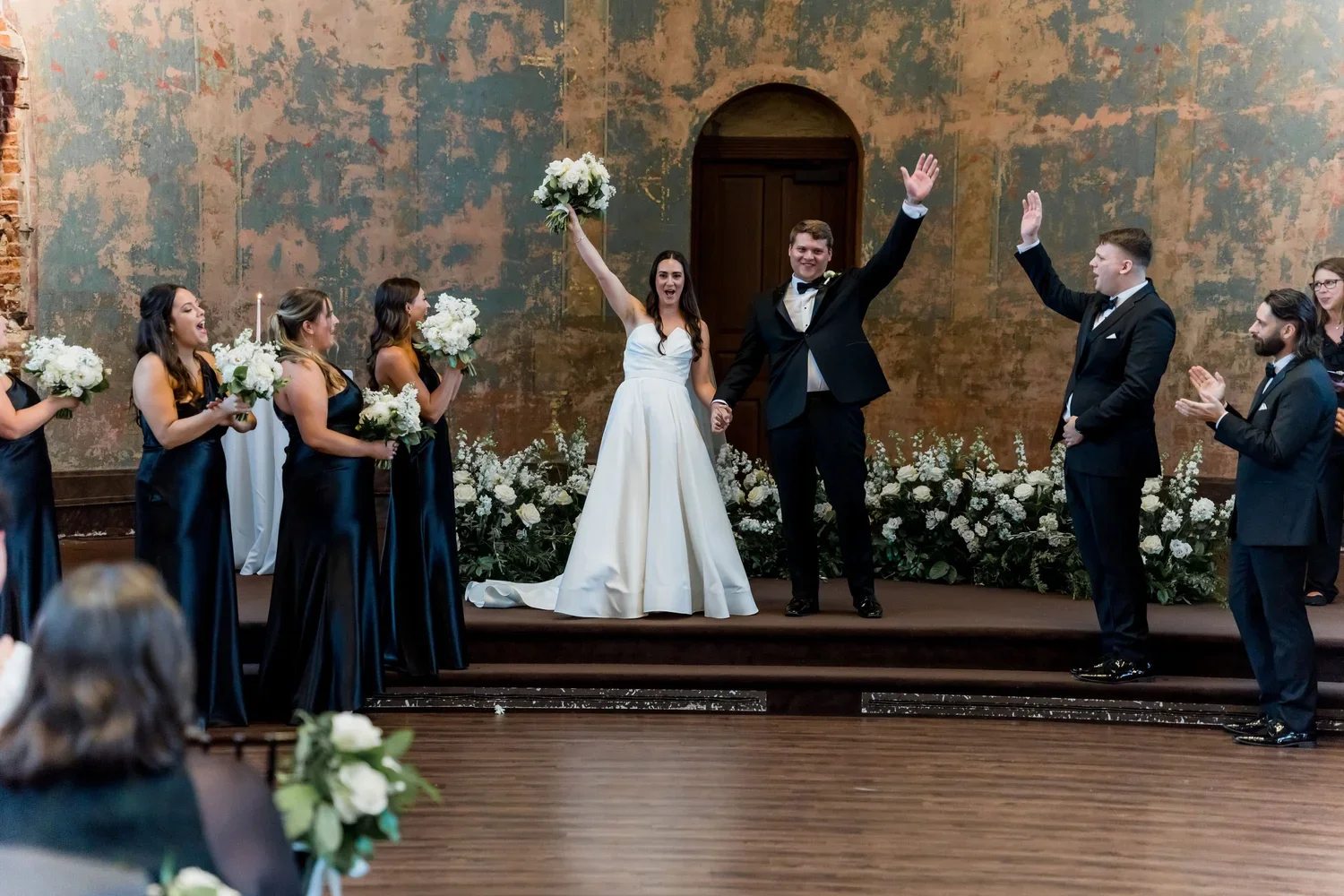 Bride and Groom Celebratory Exit at The Monastery Event Center